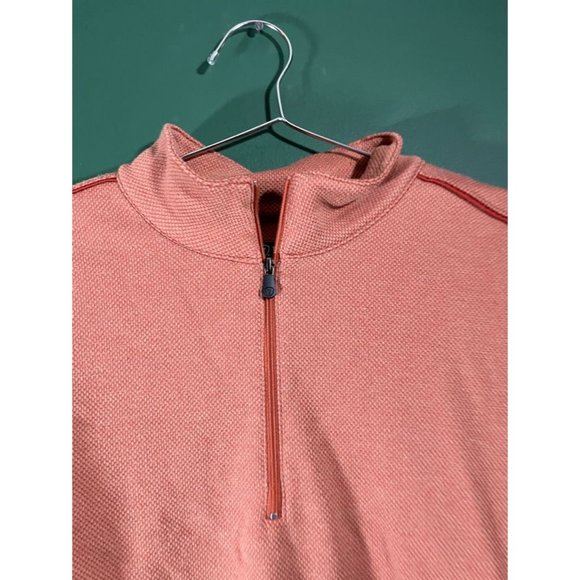 ProTour - Men's Orange 1/4 Zip Long Sleeve Pullover - Size L - Picture 2 of 5